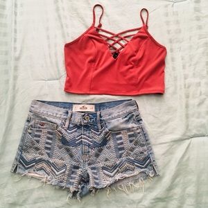 Hollister Shorts and Crop Top
